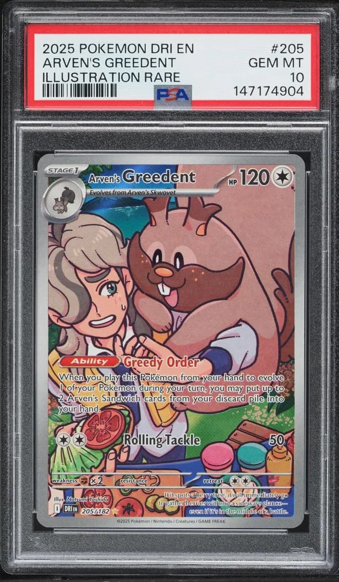 Arven's Greedent, Destined Rivals, PSA 10