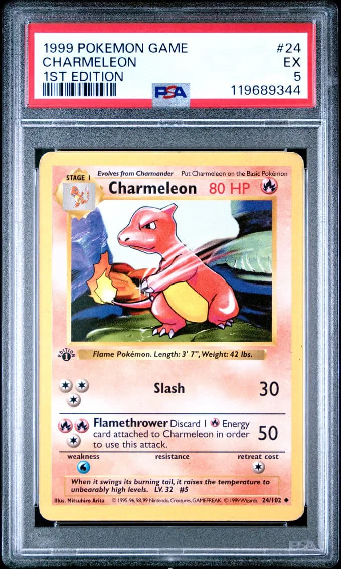 Charmeleon 1st Edition, Game, PSA 5
