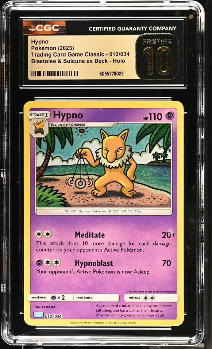 Hypno, Trading Card Game Classic - CLV, CLC, CLB, CGC 10