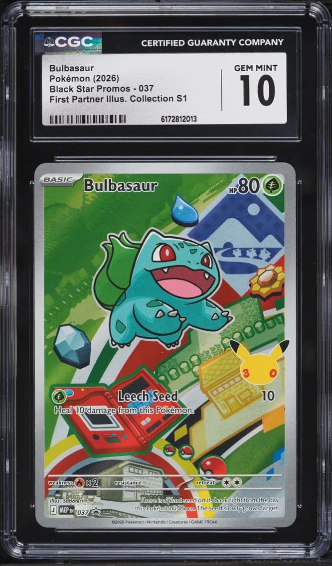 Bulbasaur, Black Star Promos - Mega Evolution MEP EN, CGC 10