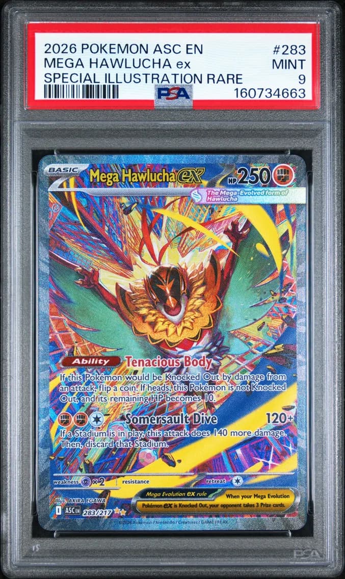 Mega Hawlucha EX, Ascended Heroes, PSA 9