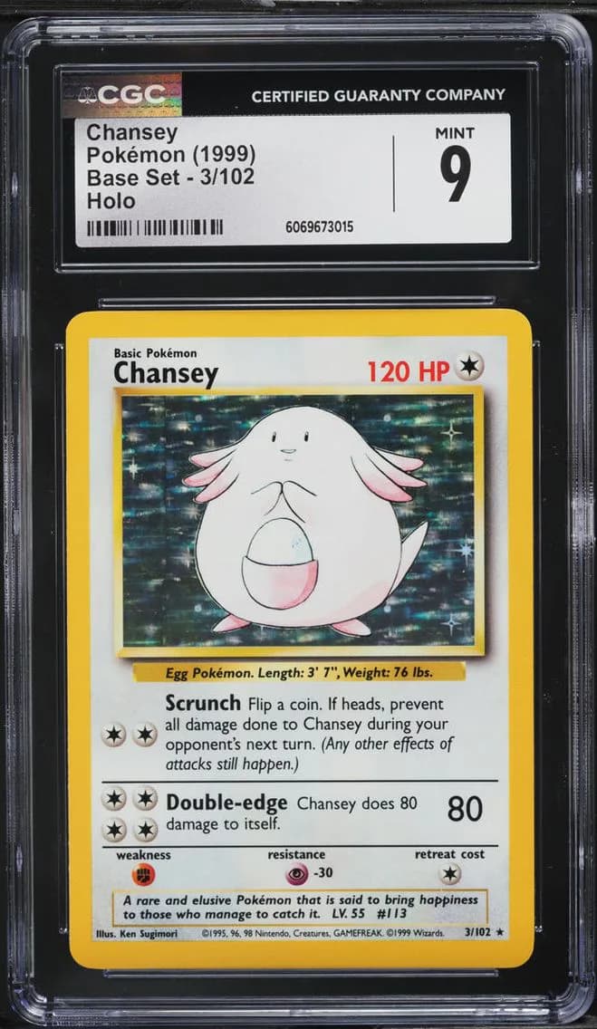 Chansey, Base Set - Unlimited, CGC 9