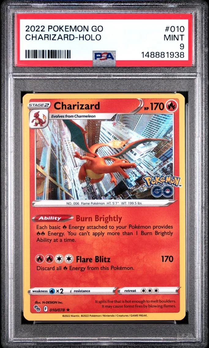 Charizard-Holo, Go, PSA 9