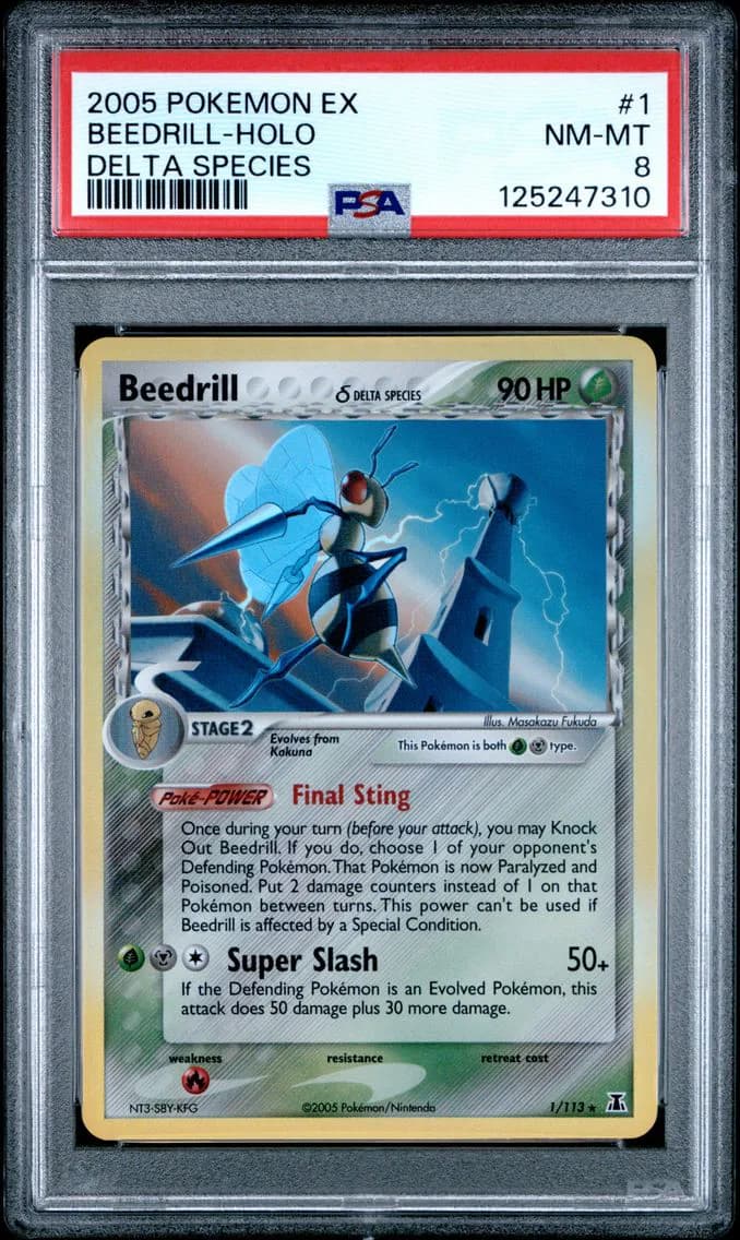 Beedrill-Holo, EX Delta Species, PSA 8