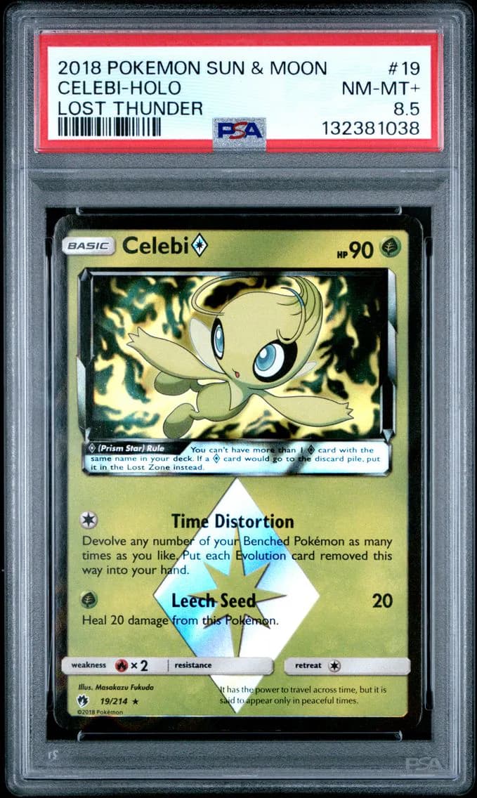 Celebi-Holo, Sun & Moon Lost Thunder, PSA 8.5