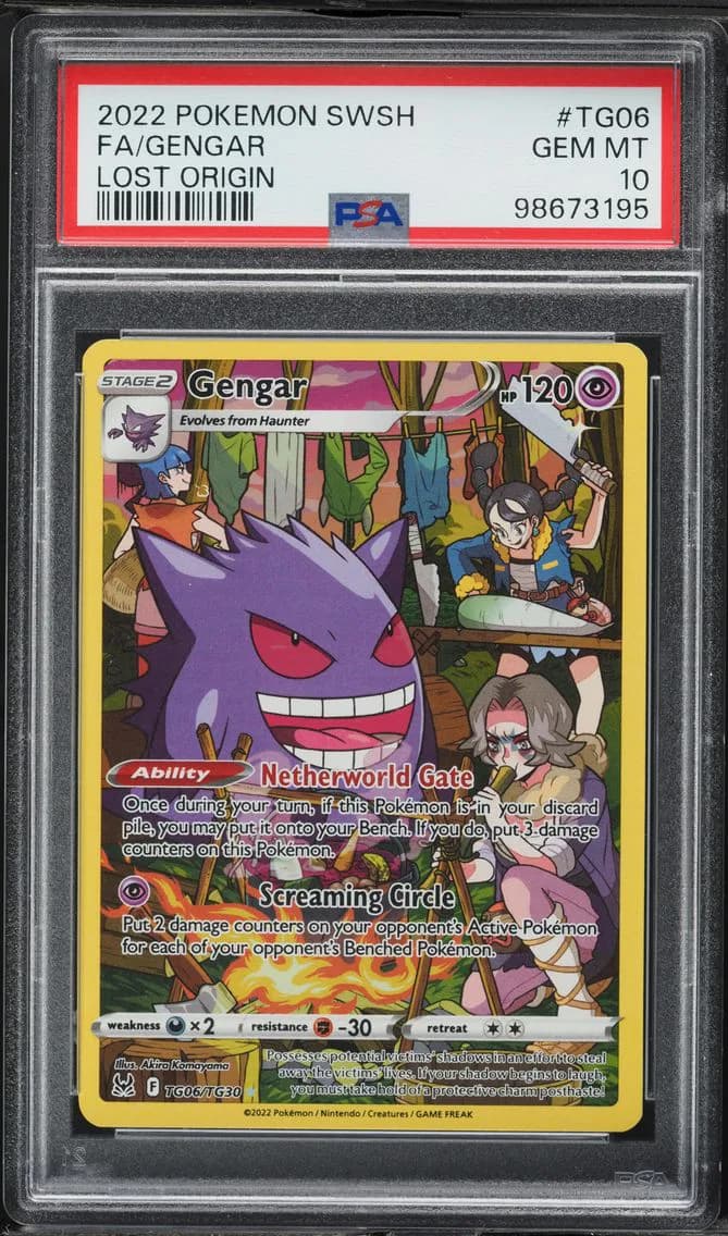 Gengar, Sword & Shield Lost Origin, PSA 10