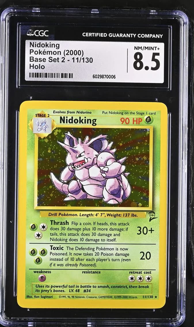 Nidoking, Base Set 2, CGC 8.5