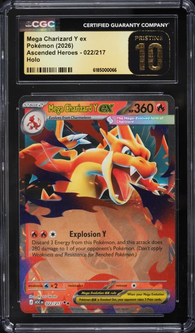 Mega Charizard Y EX, Ascended Heroes, CGC 10