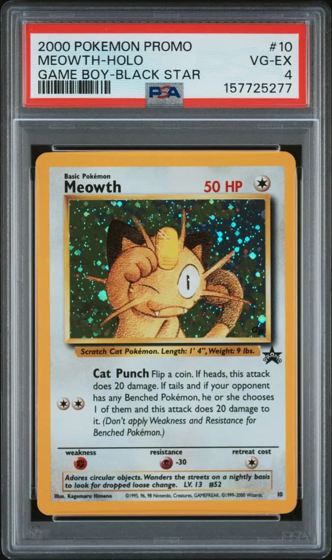 Meowth-Holo, Promo Black Star, PSA 4