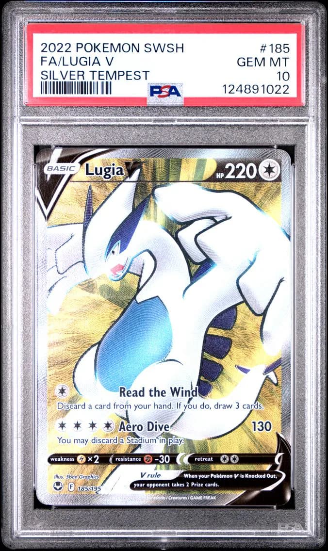 Lugia V, Sword & Shield Silver Tempest, PSA 10