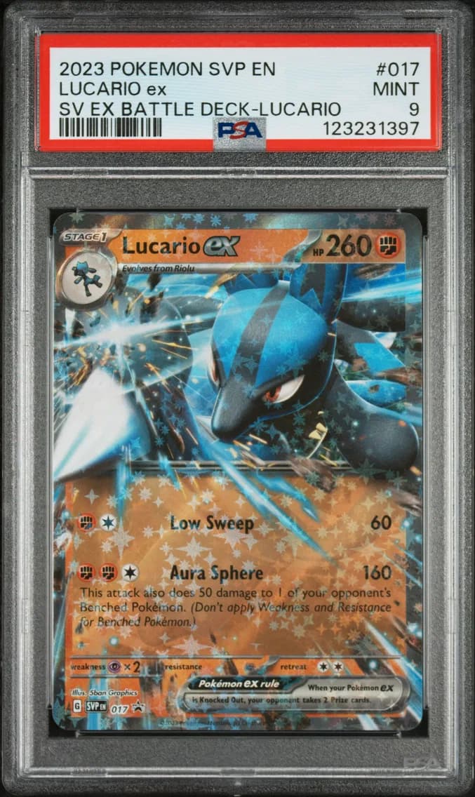 Lucario EX, SV Black Star Promo, PSA 9