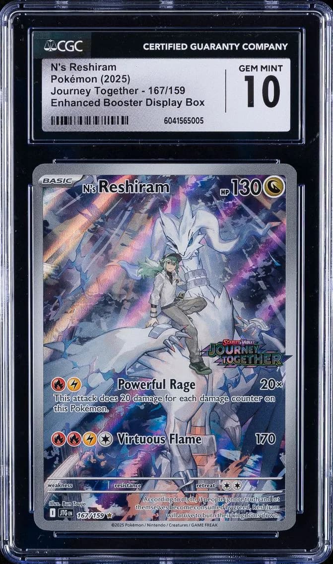 N's Reshiram 2025, Journey Together, CGC 10
