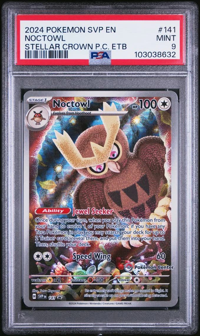 Noctowl, SV Black Star Promo, PSA 9