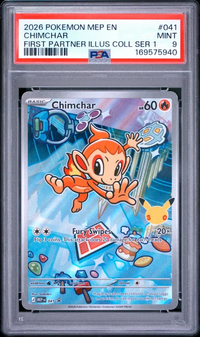 Chimchar, Me Black Star Promo, PSA 9