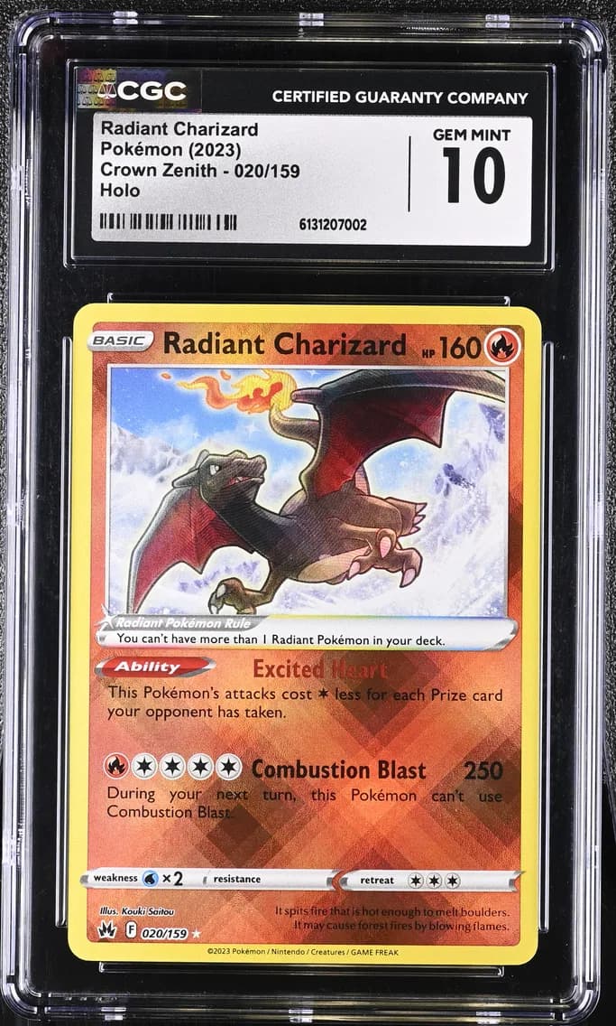 Radiant Charizard, Crown Zenith, CGC 10