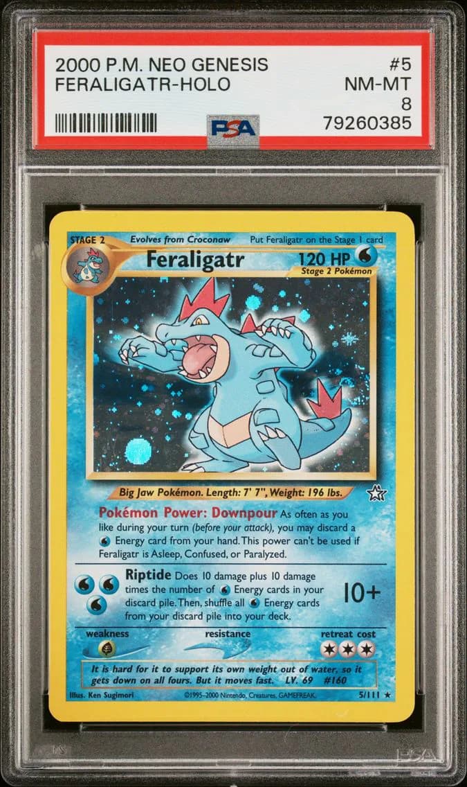 Feraligatr-Holo, Neo Genesis, PSA 8