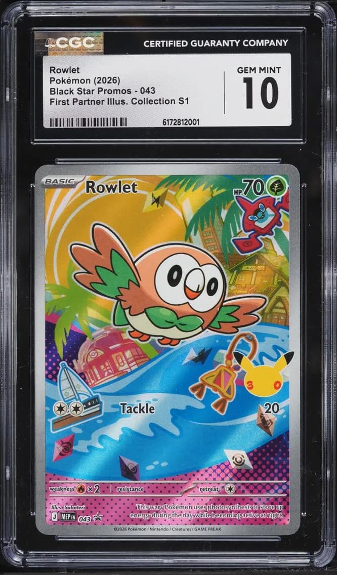 Rowlet, Black Star Promos - Mega Evolution MEP EN, CGC 10