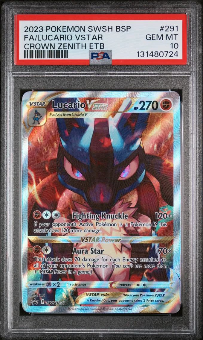 Lucario VSTAR, Swsh Black Star Promo, PSA 10