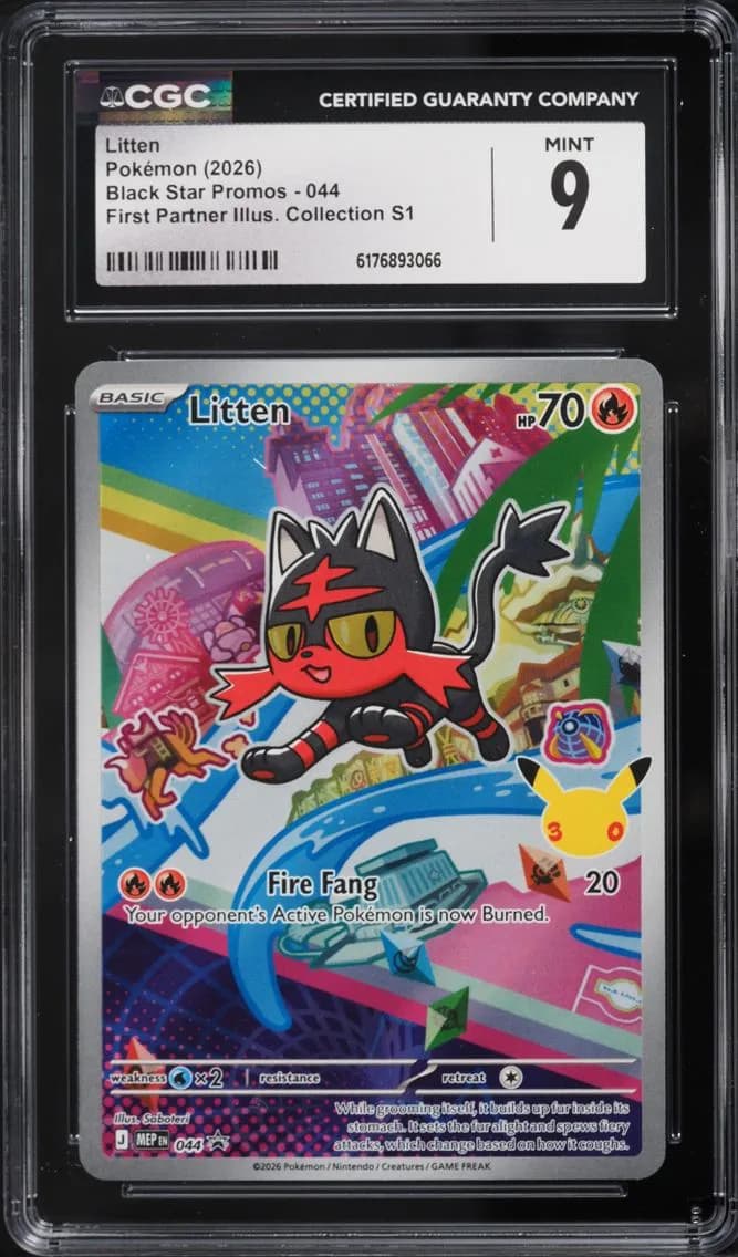 Litten, Black Star Promos - Mega Evolution MEP EN, CGC 9