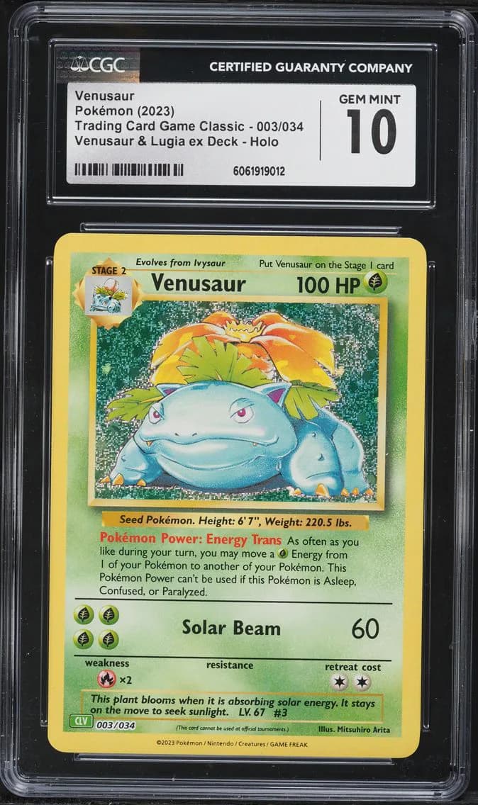 Venusaur, Trading Card Game Classic - CLV, CLC, CLB, CGC 10