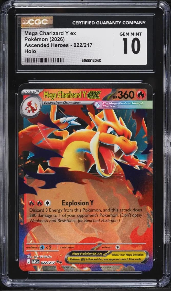 Mega Charizard Y Ex, Ascended Heroes, CGC 10