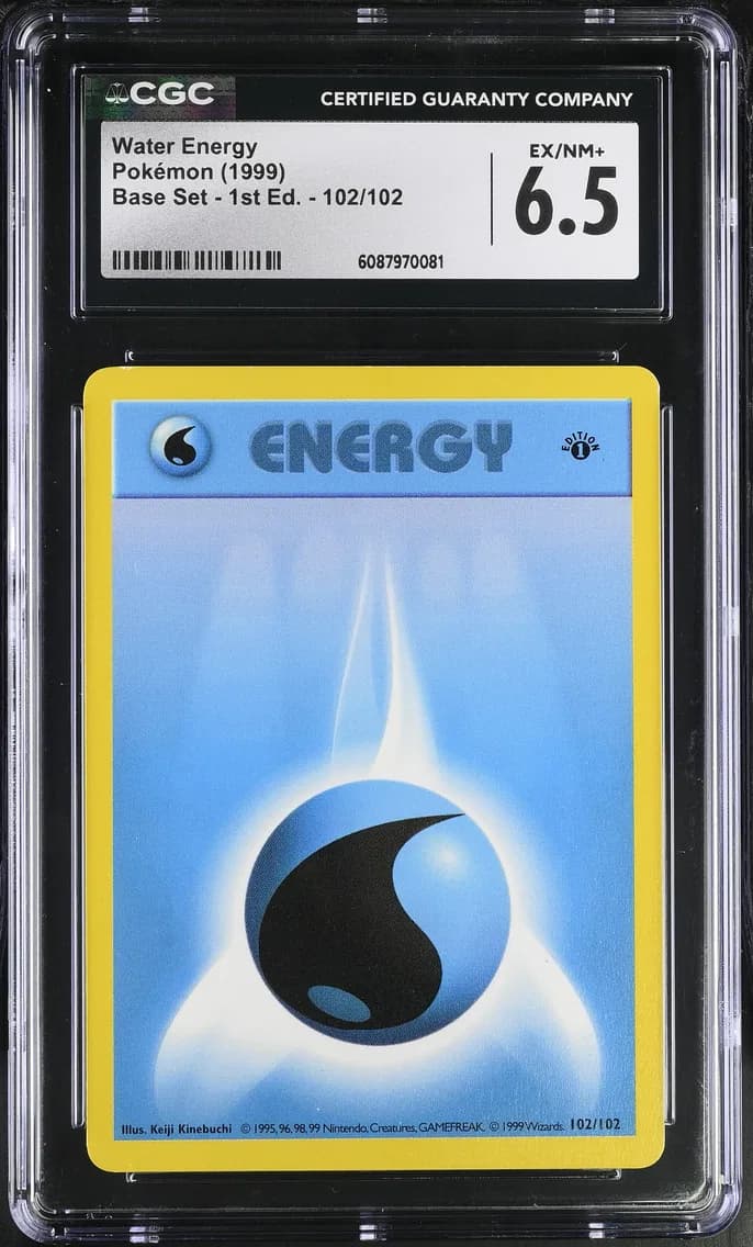 Water Energy, Base Set - 1st Edition, CGC 6.5