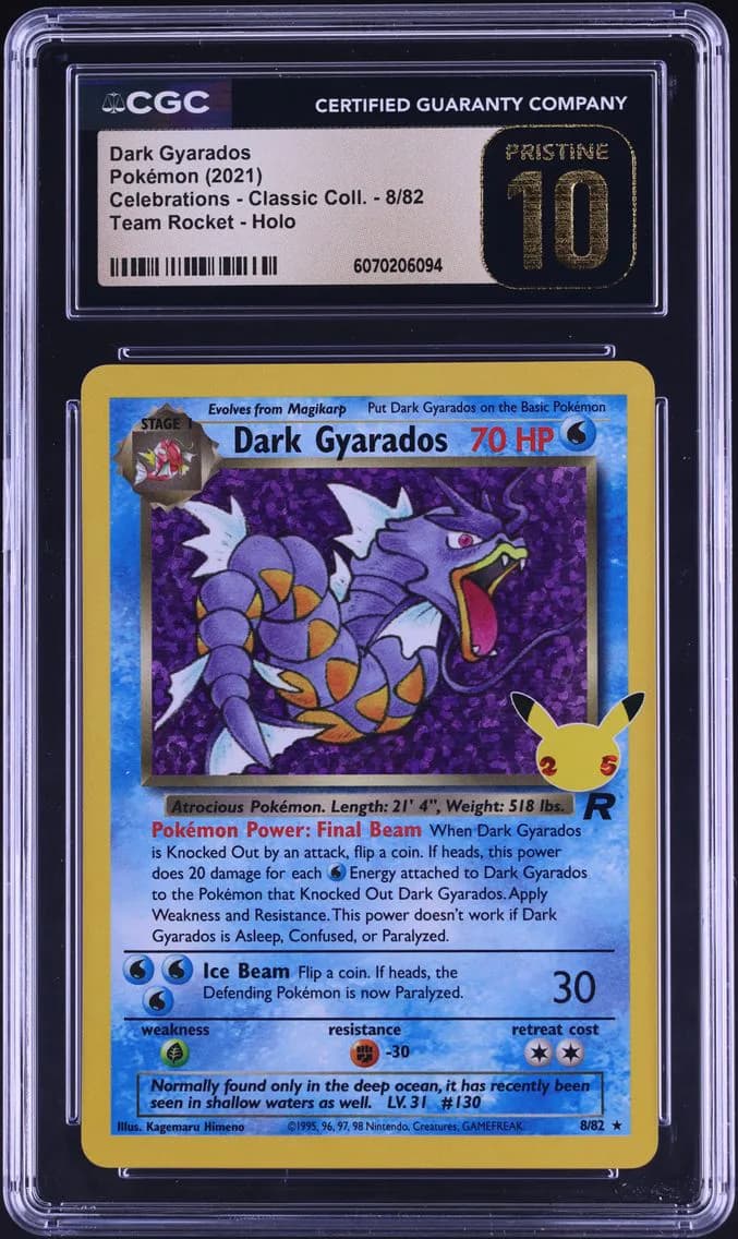 Dark Gyarados-Holo, Celebrations - Classic Collection, CGC 10