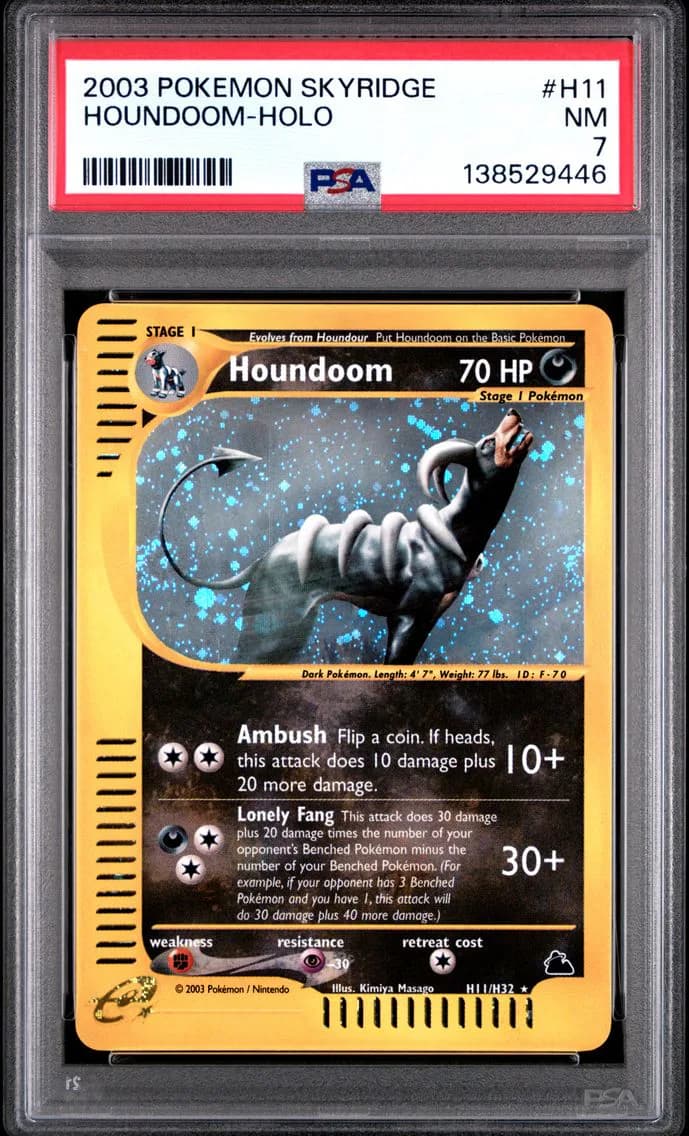Houndoom-Holo, Skyridge, PSA 7