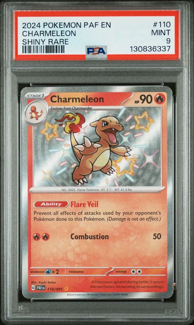 Charmeleon, Paldean Fates, PSA 9