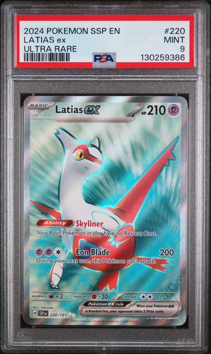 Latias EX, Surging Sparks, PSA 9
