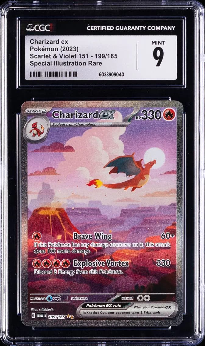 Charizard EX, Scarlet & Violet 151, CGC 9
