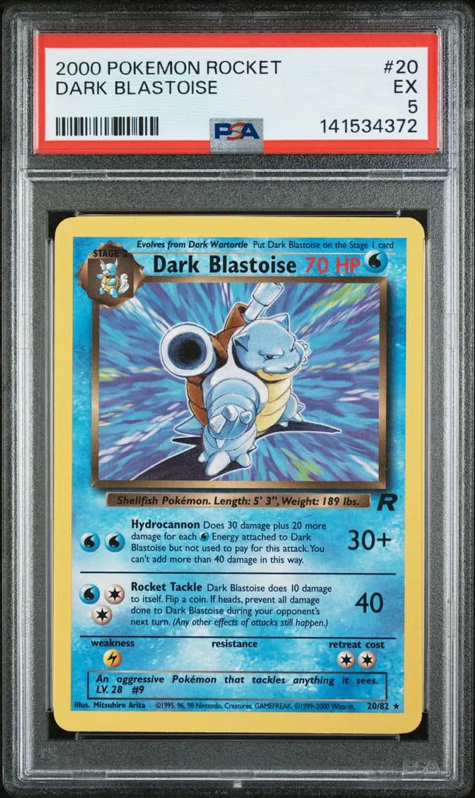 Dark Blastoise, Rocket, PSA 5