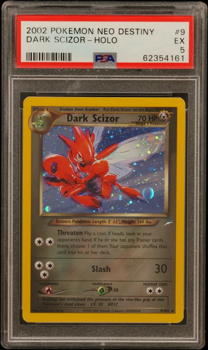 Dark Scizor-Holo, Neo Destiny, PSA 5