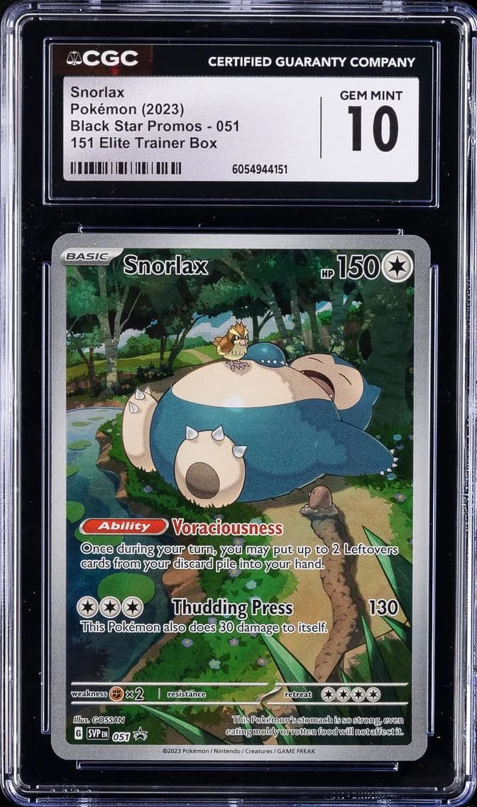 Snorlax, Black Star Promos - Scarlet & Violet SVPEN, CGC 10
