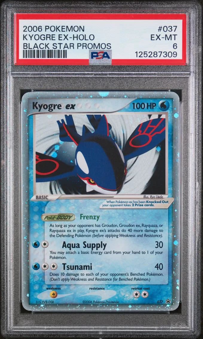 Kyogre EX-Holo, Black Star Promos, PSA 6