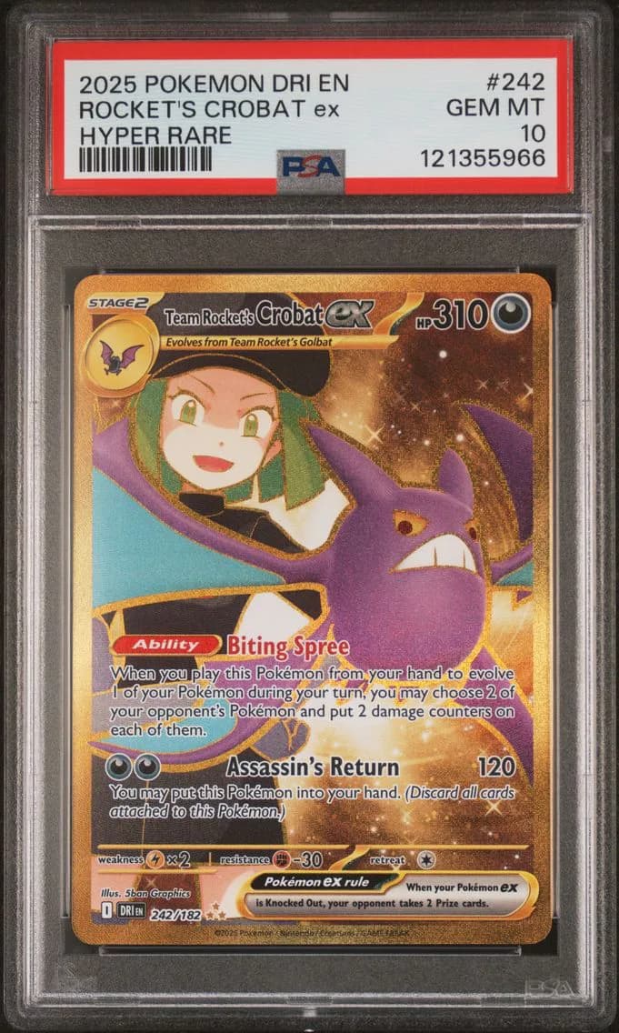 Team Rocket's Crobat EX, Destined Rivals, PSA 10