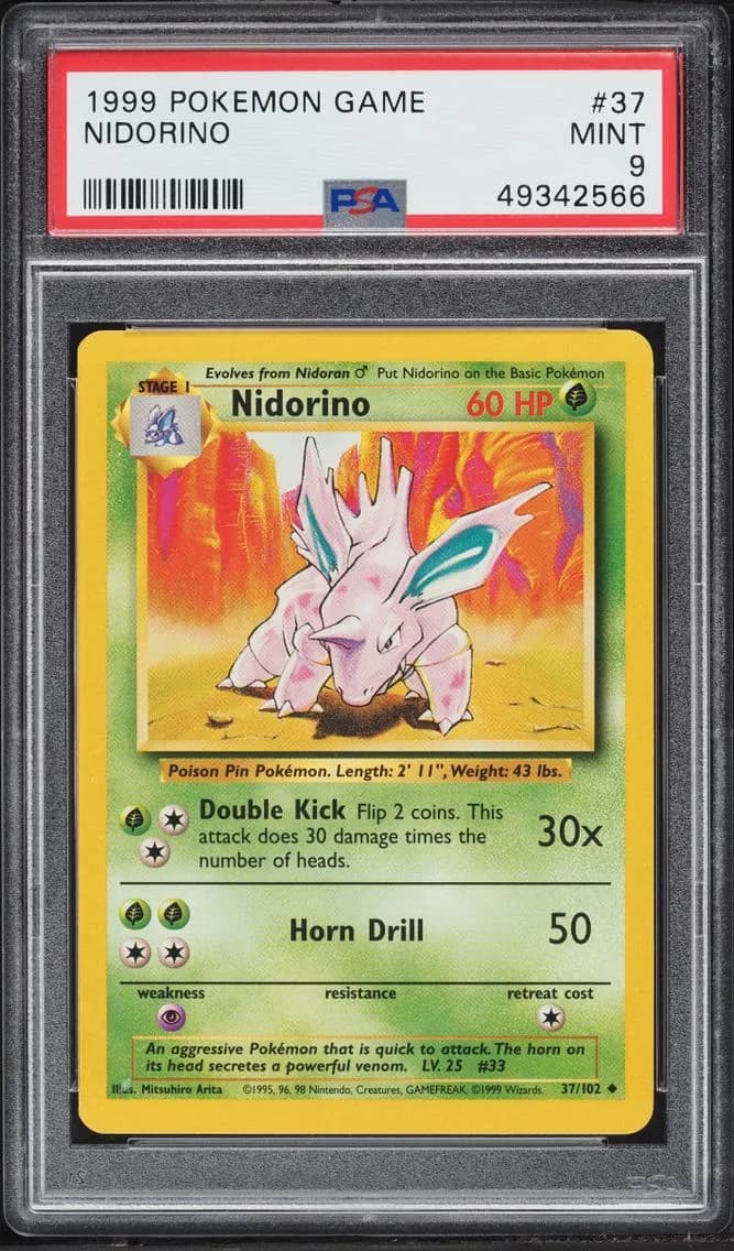 Set Nidorino, Game, PSA 9