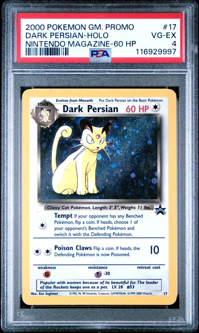 Dark Persian-Holo, Game Promo, PSA 4