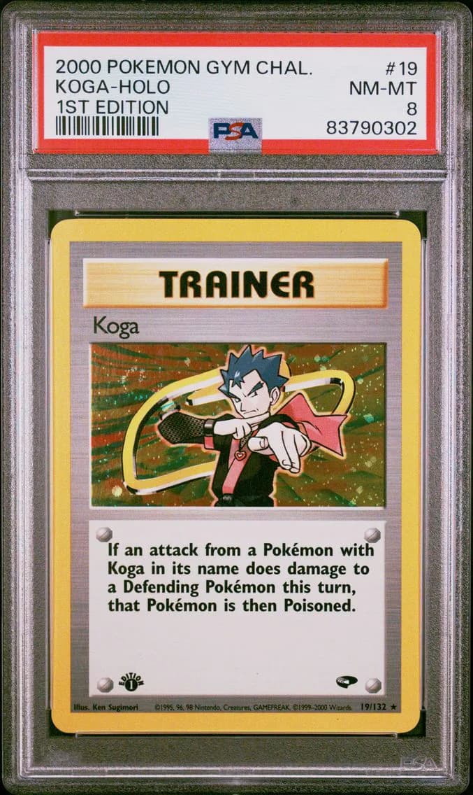 Koga-Holo 1st Edition, Gym Challenge, PSA 8