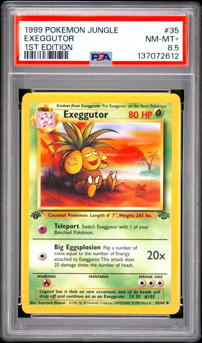 Exeggutor 1st Edition, Jungle, PSA 8.5