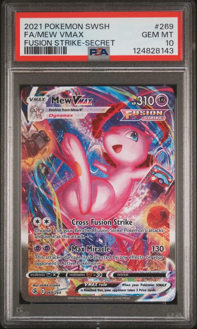 Mew VMAX, Sword & Shield Fusion Strike, PSA 10