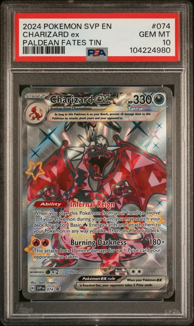 Charizard EX, SV Black Star Promo, PSA 10