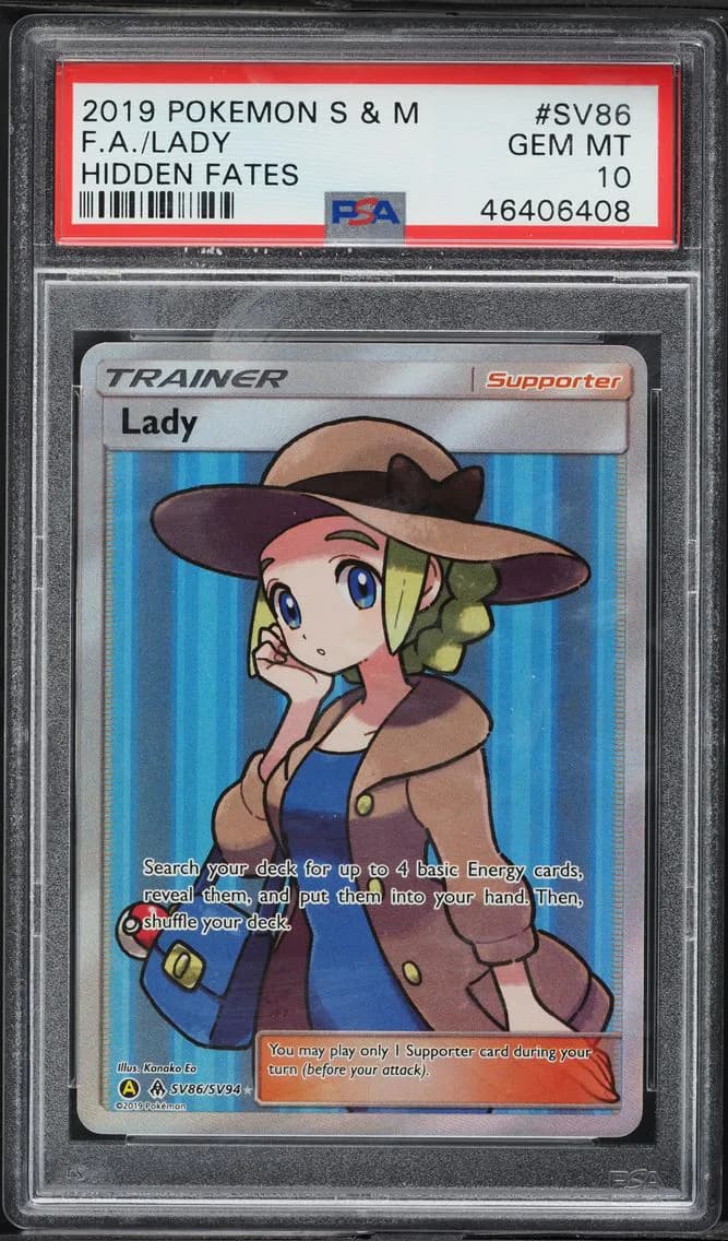Lady, Sun & Moon Hidden Fates, PSA 10