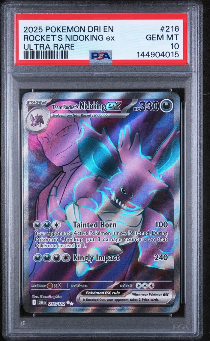 Team Rocket's Nidoking EX, Destined Rivals, PSA 10