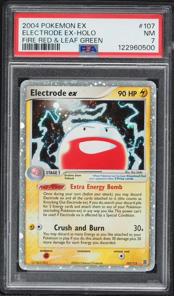 Electrode EX-Holo, EX Fire Red & Leaf Green, PSA 7