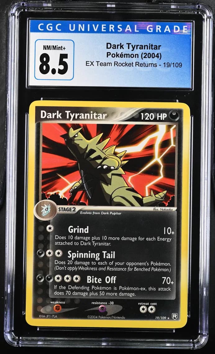 Dark Tyranitar, EX Team Rocket Returns, CGC 8.5