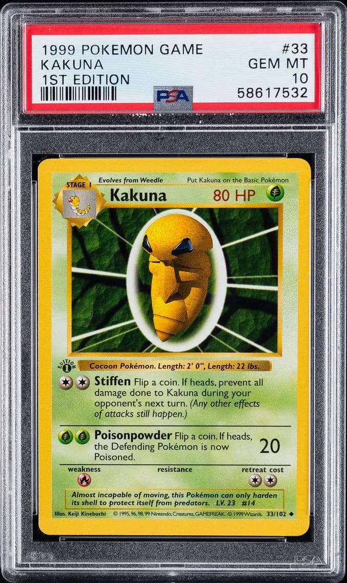 Kakuna 1st Edition, Game, PSA 10