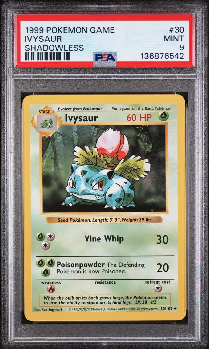 Ivysaur Shadowless, Game, PSA 9