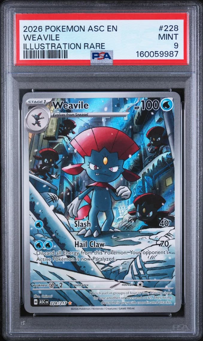 Weavile, Ascended Heroes, PSA 9