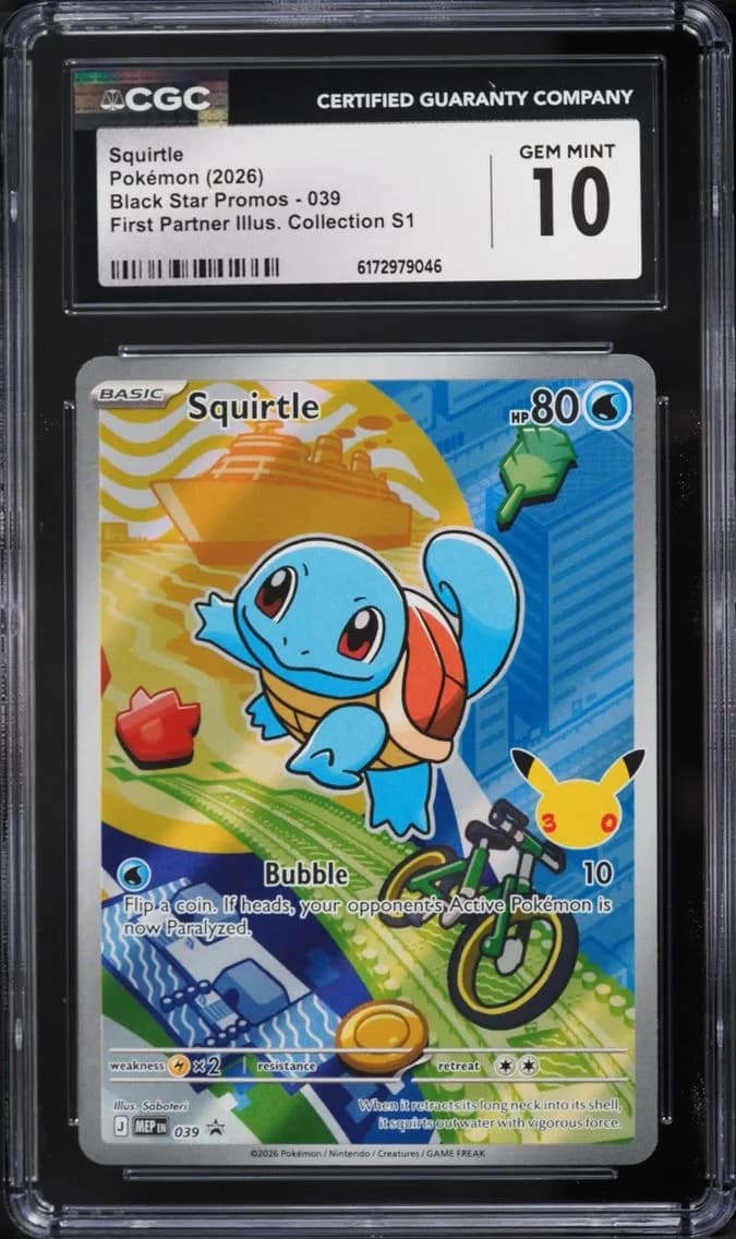 Squirtle, Black Star Promos - Mega Evolution MEP EN, CGC 10